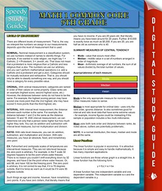 Read Online Math 1 Common Core 9th Grade (Speedy Study Guides) - Speedy Publishing file in PDF