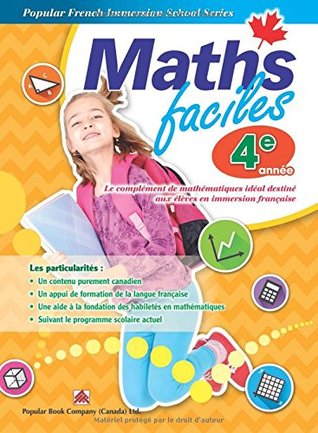 Download Popular French Immersion School Series: Maths faciles Grade 4 - Popular Book Company file in ePub