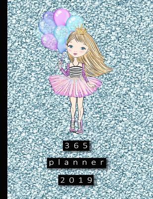 Download 365 Planner: Large Blue Glitter Girl with Balloons Organiser Planner 2019 Professional Diary Page Per Day Journal Organiser Journaling 8.5 X 11 - | ePub