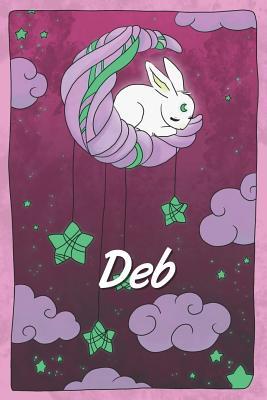 Read Online Deb: personalized notebook sleeping bunny on the moon with stars softcover 120 pages blank useful as notebook, dream diary, scrapbook, journal or gift idea - Jenny Illus | ePub