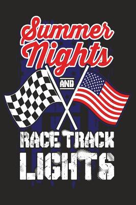 Read Online Summer Nights And Race Track Lights: Blank Journal With Ruled Lined Paper - Chequered And US Flag - file in PDF