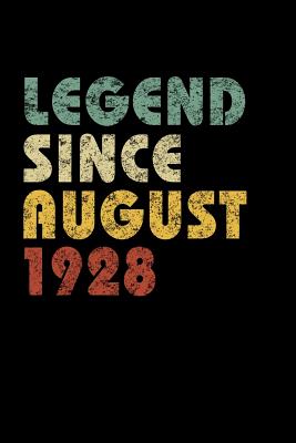 Download Legend Since August 1928: Vintage Birthday Gift Notebook With Lined College Ruled Paper. Funny Quote Sayings Notepad Journal For Taking Notes. -  | ePub